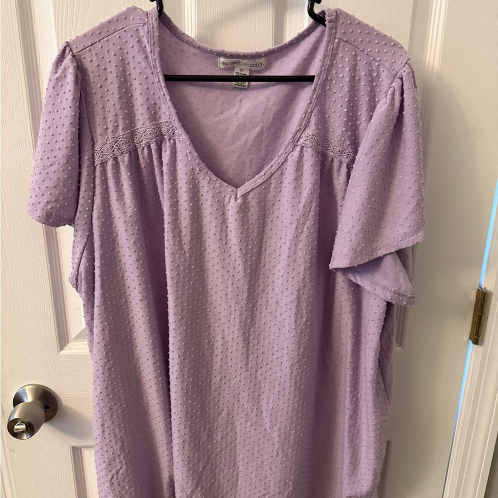 New York Laundry Lilac Textured Blouse